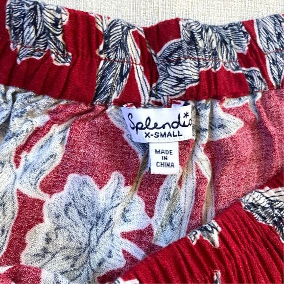 Revolve Splendid Off Shoulder Red/Blue Floral Top - XS - Picture 7 of 12